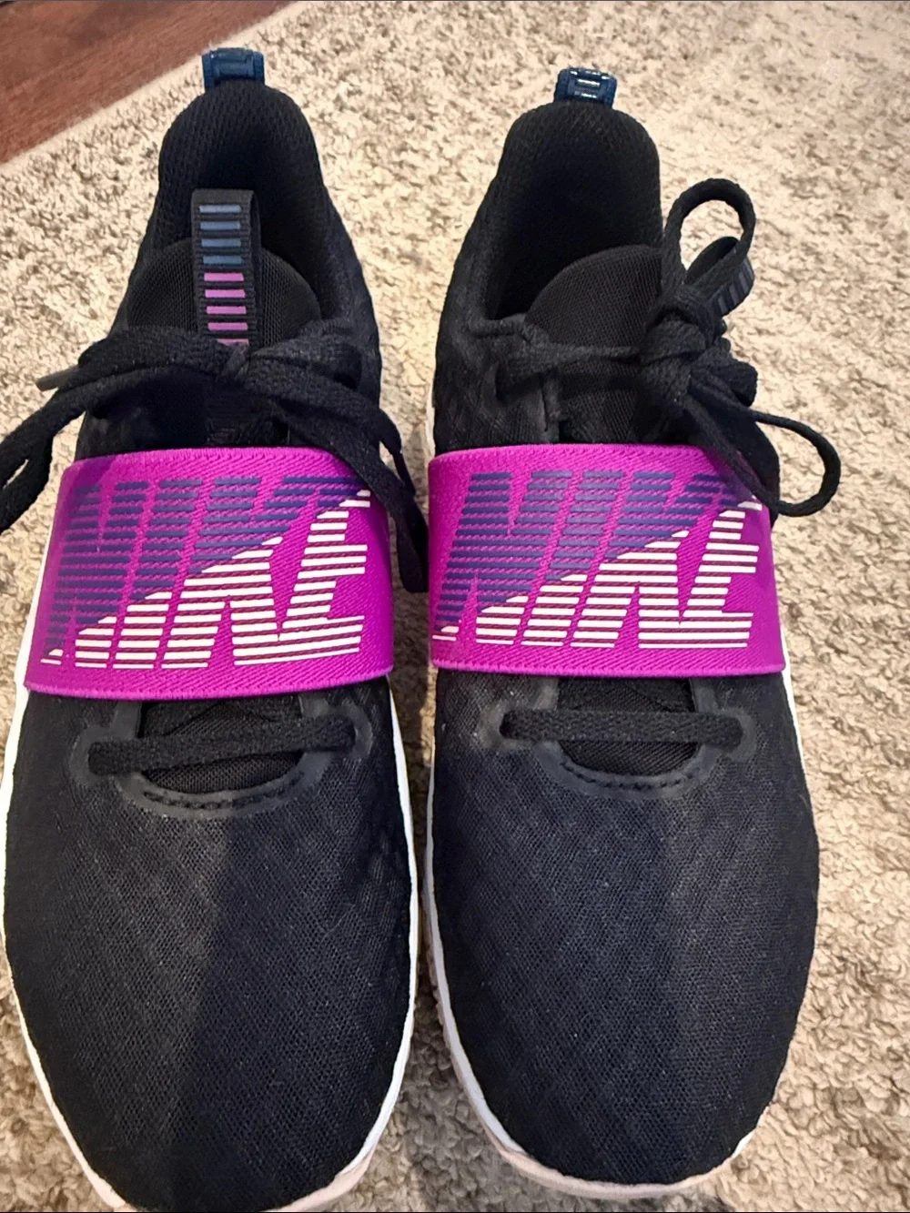 Nike Women's Black and Purple Athletic Shoes
